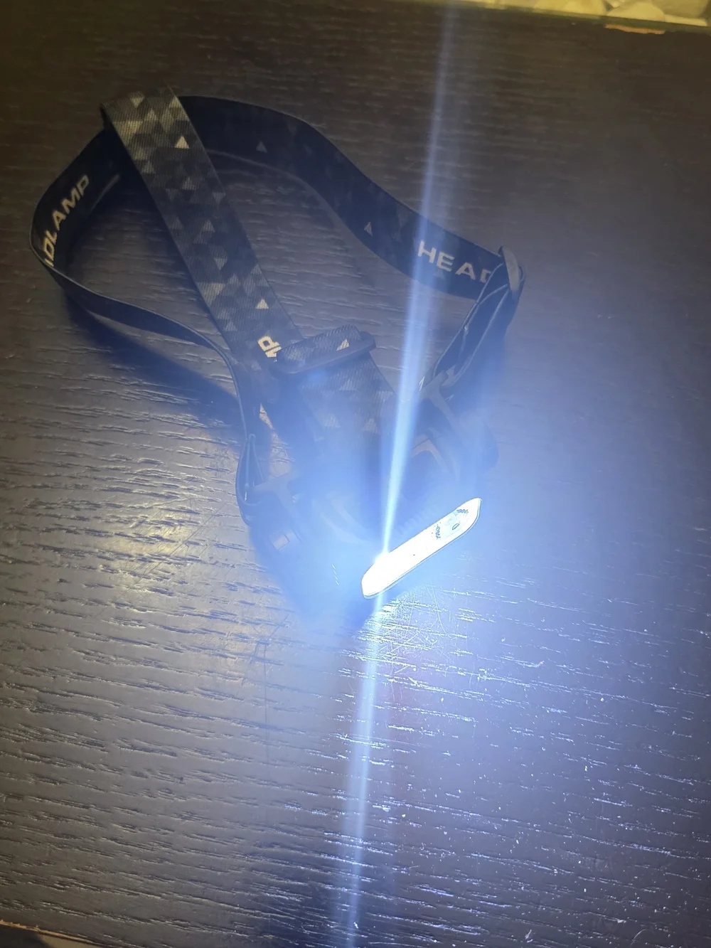 Black Headlamp with Adjustable Headband - Brand Unspecified